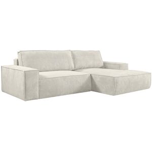 Unique Hoekslaapbank AMELIA van PASCAL MORABITO - Ribfluweel - Beige - Hoek rechts - Beige Unique Hoekslaapbank AMELIA van PASCAL MORABITO - Ribfluweel - Beige - Hoek rechts - Beige