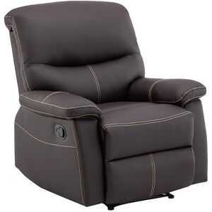 Unique Fauteuil van bruine kunstleer CANBY - Bruin Unique Fauteuil van bruine kunstleer CANBY - Bruin