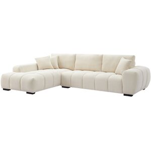 Unique Hoekbank met hoek links van beige stof BERENIA - Beige Unique Hoekbank met hoek links van beige stof BERENIA - Beige