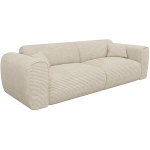 Unique Snel om te bouwen slaapbank met 4 zitplaatsen in beige ribfluweel POGNIA - Beige Unique Snel om te bouwen slaapbank met 4 zitplaatsen in beige ribfluweel POGNIA - Beige