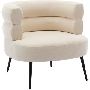 Unique Fauteuil van beige stof CAMEDO - Beige Unique Fauteuil van beige stof CAMEDO - Beige
