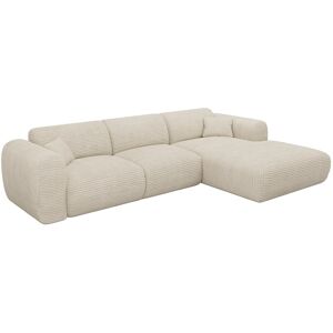 Unique Grote hoekbank met hoek rechts van beige ribfluweel POGNI van Maison Céphy - Beige Unique Grote hoekbank met hoek rechts van beige ribfluweel POGNI van Maison Céphy - Beige