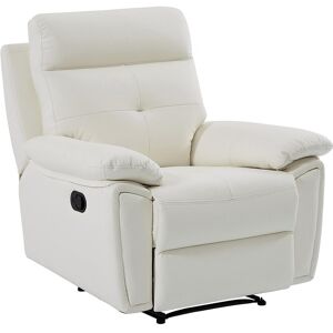 Unique Relaxfauteuil van wit leer VINETA - Wit Unique Relaxfauteuil van wit leer VINETA - Wit