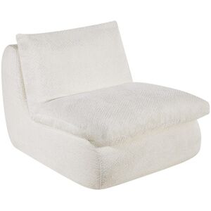 Unique Fauteuil in ivoorwitte gestructureerde stof LOLEVA - Wit Unique Fauteuil in ivoorwitte gestructureerde stof LOLEVA - Wit