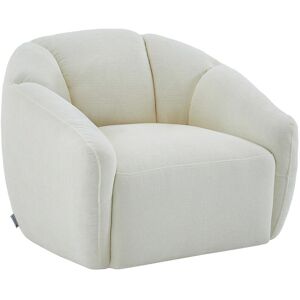 Unique Draaibare fauteuil in ivoor getextureerde stof NAFEKI - Ivoor Unique Draaibare fauteuil in ivoor getextureerde stof NAFEKI - Ivoor