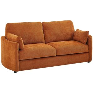 Unique Driezitsslaapbank express - Slaapoppervlak 140 cm - Matras 12 cm traagschuim in getextureerde terracotta stof BAGOMI - Terracotta Unique Driezitsslaapbank express - Slaapoppervlak 140 cm - Matras 12 cm traagschuim in getextureerde terracotta stof BAGOMI - Terracotta