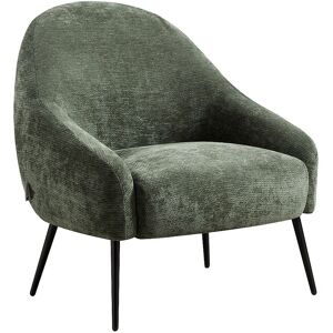Unique Fauteuil van groene gestructureerde stof RIBEDI - Groen Unique Fauteuil van groene gestructureerde stof RIBEDI - Groen