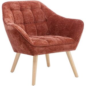 Unique Fauteuil in terracottakleurige gestructureerde stof CASERTA - Terracotta Unique Fauteuil in terracottakleurige gestructureerde stof CASERTA - Terracotta