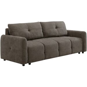 Unique Driezitsslaapbank in getextureerde taupe stof ZAREMI - Taupe Unique Driezitsslaapbank in getextureerde taupe stof ZAREMI - Taupe