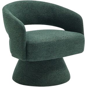 Unique Draaibare fauteuil in dennengroen chenillestof FEDOTE - Dennengroen Unique Draaibare fauteuil in dennengroen chenillestof FEDOTE - Dennengroen
