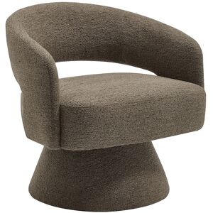 Unique Draaibare fauteuil in taupe chenillestof FEDOTE - Taupe Unique Draaibare fauteuil in taupe chenillestof FEDOTE - Taupe