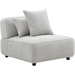Unique Fauteuil in lichtgrijze chenillestof LELACO - Lichtgrijs Unique Fauteuil in lichtgrijze chenillestof LELACO - Lichtgrijs