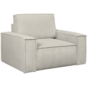 Unique Beige fauteuil van ribfluweel AMELIA - Beige Unique Beige fauteuil van ribfluweel AMELIA - Beige