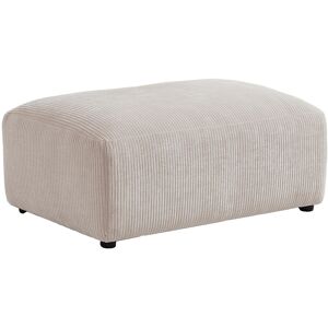 Unique Poef van beige ribfluweel TIRONO van Maison Céphy - Beige Unique Poef van beige ribfluweel TIRONO van Maison Céphy - Beige