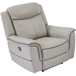 Unique Elektrische fauteuil van lichtgrijs leer ADELIO - Lichtgrijs Unique Elektrische fauteuil van lichtgrijs leer ADELIO - Lichtgrijs