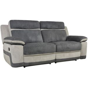 Unique Driezits relaxbank van microvezel TALCA - Antraciet en licht grijs - Antracietgrijs Unique Driezits relaxbank van microvezel TALCA - Antraciet en licht grijs - Antracietgrijs