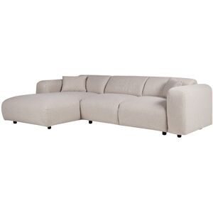 Unique Grote hoekbank met hoek links van beige gechineerde stof POGNI van Maison Céphy - Beige Unique Grote hoekbank met hoek links van beige gechineerde stof POGNI van Maison Céphy - Beige