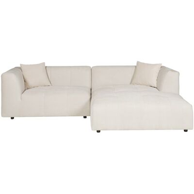 Unique Hoekbank met hoek rechts van beige ribfluweel met fijne ribbels NAEMIA van Maison Céphy - Beige Unique Hoekbank met hoek rechts van beige ribfluweel met fijne ribbels NAEMIA van Maison Céphy - Beige