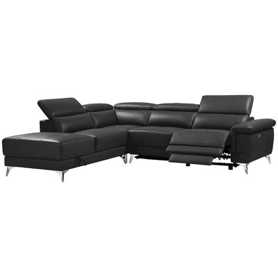 Unique Elektrische relaxhoekbank van leer PASCALINE - Antraciet - Hoek links - Antracietgrijs Unique Elektrische relaxhoekbank van leer PASCALINE - Antraciet - Hoek links - Antracietgrijs