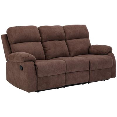 Unique Driezits relaxbank van stof TOLZANO - Donkerbruin - Bruin Unique Driezits relaxbank van stof TOLZANO - Donkerbruin - Bruin
