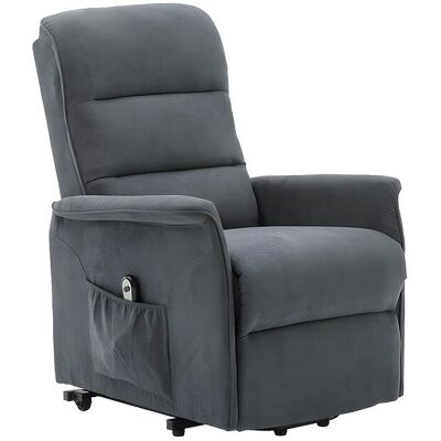Unique Elektrische relaxfauteuil van stof CAPUCINE - Antraciet - Antracietgrijs Unique Elektrische relaxfauteuil van stof CAPUCINE - Antraciet - Antracietgrijs