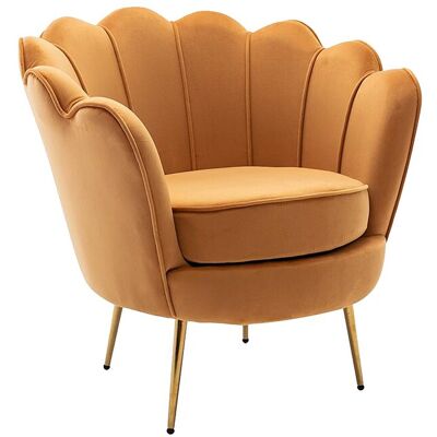 Unique Fauteuil van fluweel DANDELION - Mosterdgeel - van Pascal Morabito - Mosterdkleur Unique Fauteuil van fluweel DANDELION - Mosterdgeel - van Pascal Morabito - Mosterdkleur