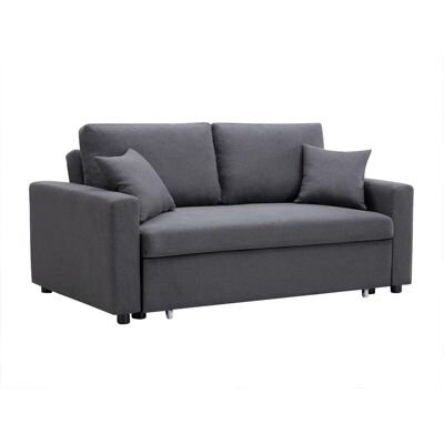 Unique Driezits bedbank van stof INIZOR - Antraciet - Antracietgrijs Unique Driezits bedbank van stof INIZOR - Antraciet - Antracietgrijs