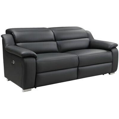 Unique Driezits relaxbank van leer ARENA II - zwart - elektrisch - Zwart Unique Driezits relaxbank van leer ARENA II - zwart - elektrisch - Zwart