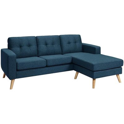 Unique Omkeerbare hoekbank BARTHOLOME van stof - Donkerblauw - Blauw Unique Omkeerbare hoekbank BARTHOLOME van stof - Donkerblauw - Blauw
