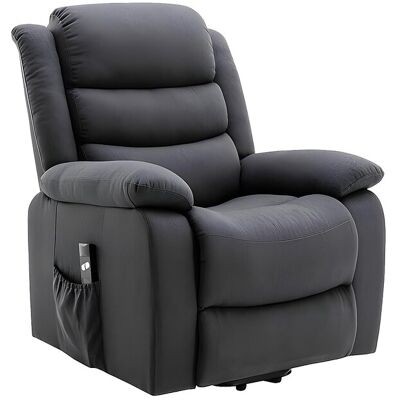 Unique Elektrische relaxfauteuil van stof - Antraciet - NADINE - Antracietgrijs Unique Elektrische relaxfauteuil van stof - Antraciet - NADINE - Antracietgrijs