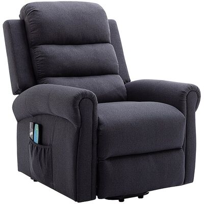 Unique Massagestoel met elektrische sta-op functie - Antraciet - LOVARI - Antracietgrijs Unique Massagestoel met elektrische sta-op functie - Antraciet - LOVARI - Antracietgrijs