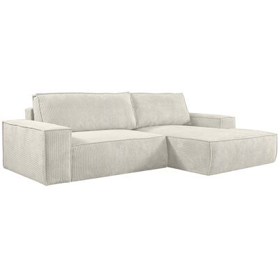 Unique Hoekslaapbank AMELIA van PASCAL MORABITO - Ribfluweel - Beige - Hoek rechts - Beige Unique Hoekslaapbank AMELIA van PASCAL MORABITO - Ribfluweel - Beige - Hoek rechts - Beige
