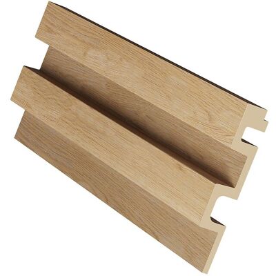 Unique 3D-wandpaneel - Pack van 2,83 m² - Natuurlijke houtkleur - Set van 8 stuks - FLINT - Natuurlijk licht Unique 3D-wandpaneel - Pack van 2,83 m² - Natuurlijke houtkleur - Set van 8 stuks - FLINT - Natuurlijk licht