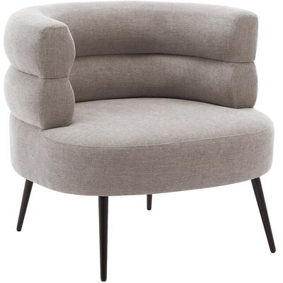 Unique Fauteuil van grijze stof CAMEDO - Grijs Unique Fauteuil van grijze stof CAMEDO - Grijs