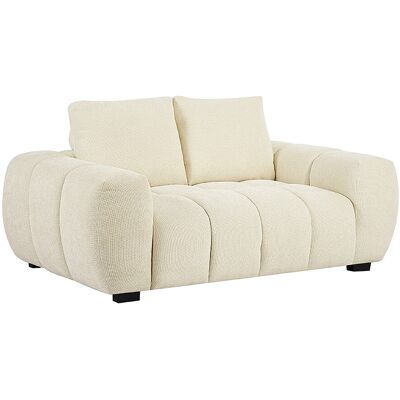Unique Tweezitsbank in getextureerde beige stof BERENIA van Maison Céphy - Beige Unique Tweezitsbank in getextureerde beige stof BERENIA van Maison Céphy - Beige