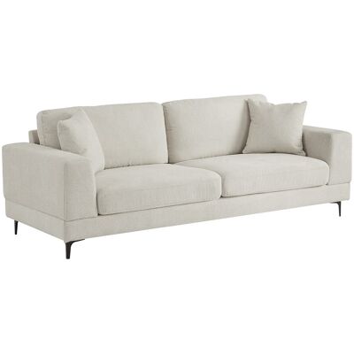 Unique Zitbank met 3 plaatsen in beige textuurstof - JAMOLO - Beige Unique Zitbank met 3 plaatsen in beige textuurstof - JAMOLO - Beige