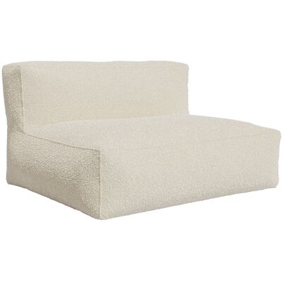 Unique Tweezitsbank van beige boucléstof NOUMARA - Gebroken wit Unique Tweezitsbank van beige boucléstof NOUMARA - Gebroken wit
