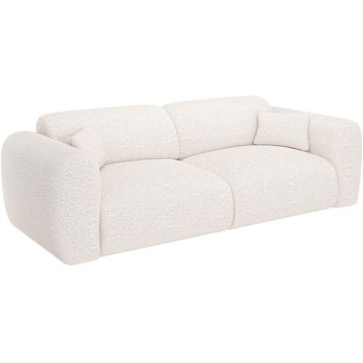 Unique Vierzits-slaapbank van witte boucléstof POGNI van Maison Céphy - Wit Unique Vierzits-slaapbank van witte boucléstof POGNI van Maison Céphy - Wit