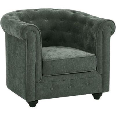 Unique Fauteuil in groene stof - CHESTERFIELD - Groen Unique Fauteuil in groene stof - CHESTERFIELD - Groen