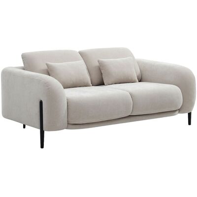 Unique Driezits bank met verstelbare rugleuning in beige stof - ARAVIO - Beige Unique Driezits bank met verstelbare rugleuning in beige stof - ARAVIO - Beige