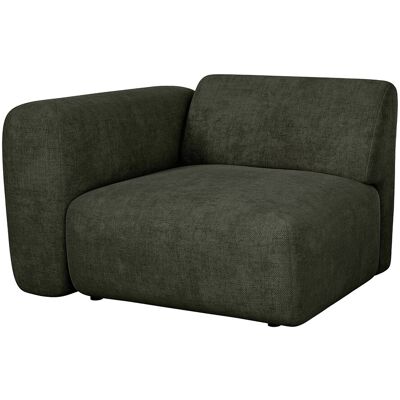 Unique Hoekmodule fauteuil links in groene stof van Maison Céphy POGNI - Groen Unique Hoekmodule fauteuil links in groene stof van Maison Céphy POGNI - Groen