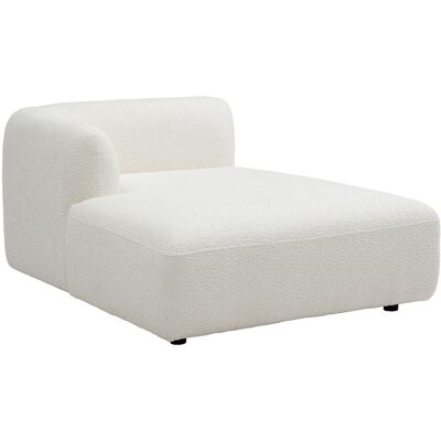 Unique Chaise longue zonder slaapgedeelte links in gebroken witte boucléstof DANEPI - Gebroken wit Unique Chaise longue zonder slaapgedeelte links in gebroken witte boucléstof DANEPI - Gebroken wit