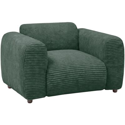 Unique Groene ribfluwelen fauteuil POGNI van Maison Céphy - Groen Unique Groene ribfluwelen fauteuil POGNI van Maison Céphy - Groen