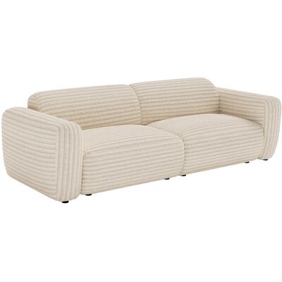 Unique Vierzitsslaapbank in beige ribfluweel POGNI van Maison Céphy - Beige Unique Vierzitsslaapbank in beige ribfluweel POGNI van Maison Céphy - Beige