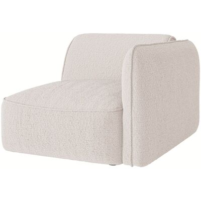 Unique Fauteuil met rechtse rugleuning in beige chenillestof - Hoek rechts - Maison Céphy CAMILIO - Beige Unique Fauteuil met rechtse rugleuning in beige chenillestof - Hoek rechts - Maison Céphy CAMILIO - Beige