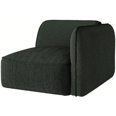 Unique Fauteuil met rechtse rugleuning in groen chenillestof - Hoek rechts - Maison Céphy CAMILIO - Groen Unique Fauteuil met rechtse rugleuning in groen chenillestof - Hoek rechts - Maison Céphy CAMILIO - Groen
