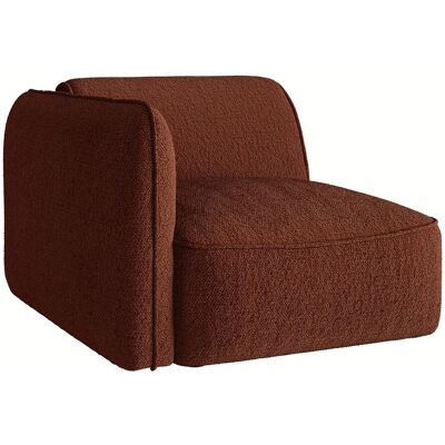 Unique Fauteuil met rechtse rugleuning - Hoek links - Chenillestof - Terracotta - Maison Céphy CAMILIO - Terracotta Unique Fauteuil met rechtse rugleuning - Hoek links - Chenillestof - Terracotta - Maison Céphy CAMILIO - Terracotta
