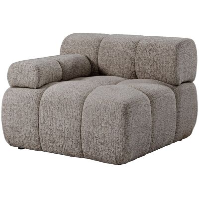 Unique Fauteuil met rechte rugleuning - Hoek links - Gemêleerde stof - Taupe FACIVIL - Taupe Unique Fauteuil met rechte rugleuning - Hoek links - Gemêleerde stof - Taupe FACIVIL - Taupe