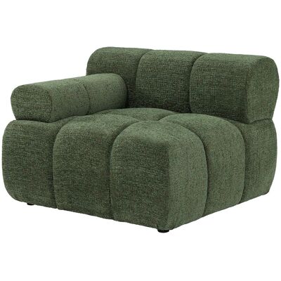 Unique Fauteuil met rechte rugleuning - Hoek links - Gemêleerde stof - Groen FACIVIL - Groen Unique Fauteuil met rechte rugleuning - Hoek links - Gemêleerde stof - Groen FACIVIL - Groen
