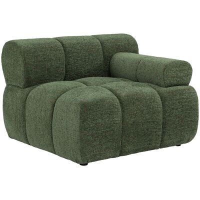 Unique Fauteuil met rechte rugleuning in gemêleerde stof - Groen FACIVIL - Groen Unique Fauteuil met rechte rugleuning in gemêleerde stof - Groen FACIVIL - Groen